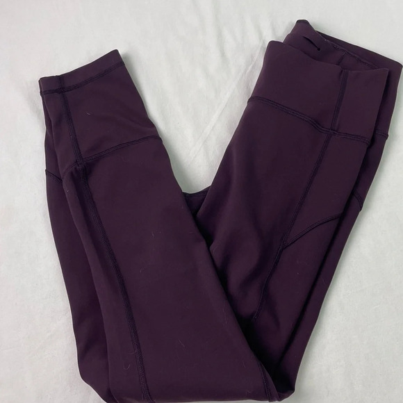 Lululemon Athletica Wonder Train High Rise Crop Legging Deep Purple Size 6